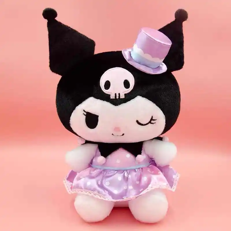 Sanrio Kuromi Plush Toy Character Top Hat Version Plush Role Play Doll Memorial Gift