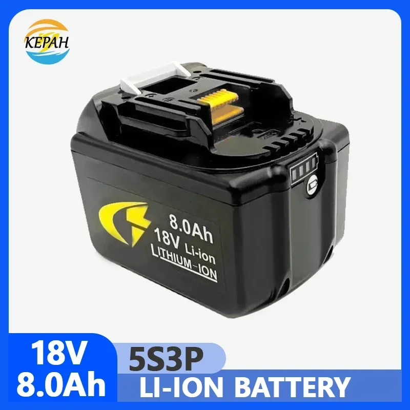 

100% New Rechargeable Battery 8.0Ah Battery 18V BL1830 BL1815 BL1860 BL1840 Replacement Power Tool Battery For Makita