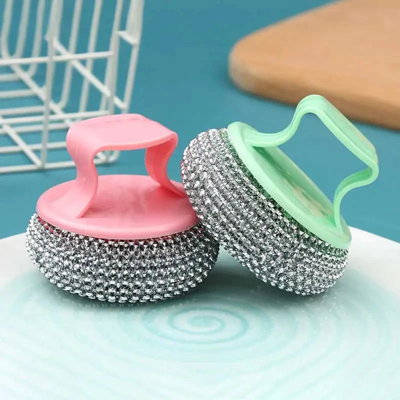 Stainless Steel Replacement Brush Heads – Heavy Duty Kitchen Pot & Pan Cleaner