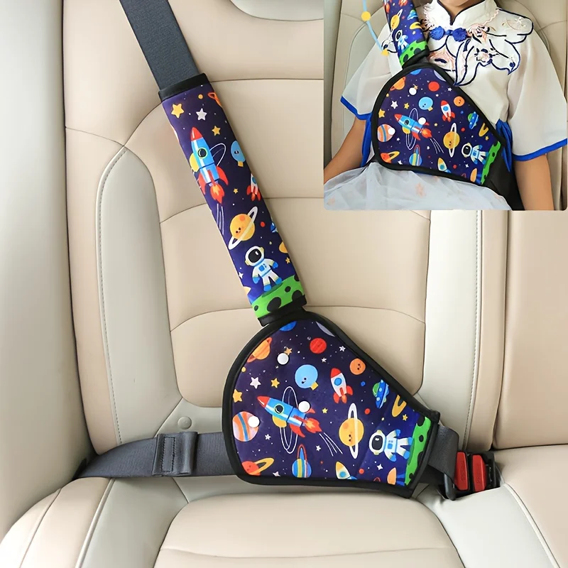1 Set Car Shoulder Pads, Astronaut, Pink Bunny, Dinosaur, Moon Designs, One Shoulder & Belly Pad, Easy Install, Holiday Gifts