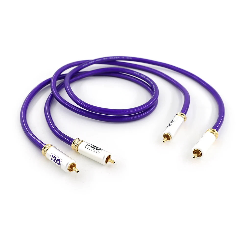 1 ペアオランダ VDH ヴァンデンハルシルバー IT65G フィーバー同軸オーディオケーブル信号ケーブル HiFi オーディオ RCA ダブルロータスケーブル