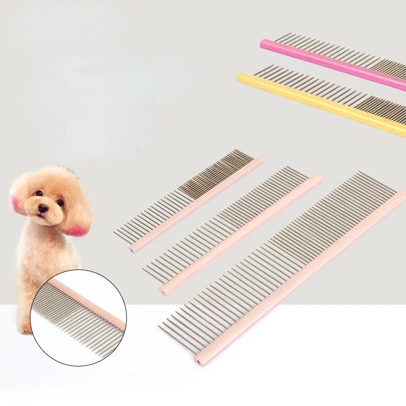 Light Aluminum Pet Comb Stainless Steel Pins Professional Dog Grooming Comb Puppy Cleaning Hair Trimmer Brush Pet Accessories