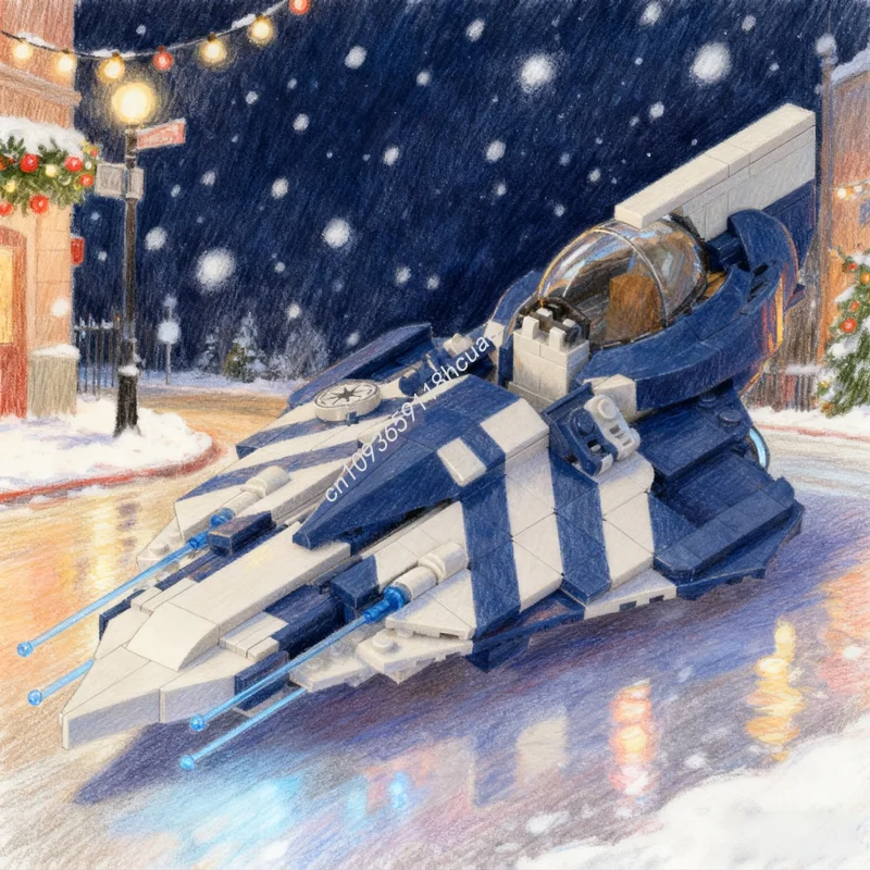 

493pcs MOC Plo Koon S Delta Blade Dorin Star Battle Model Building Toys Christmas Gifts Blocks Construction Brick Education