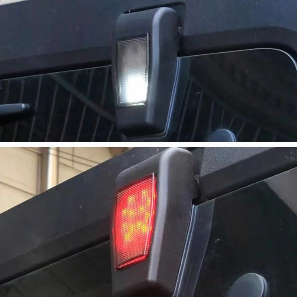 Lantsun J381 LED Tailgate Hinge Cover Lights ABS Rear Window Glass Tail Light for Jeep for Wrangler JK07-17