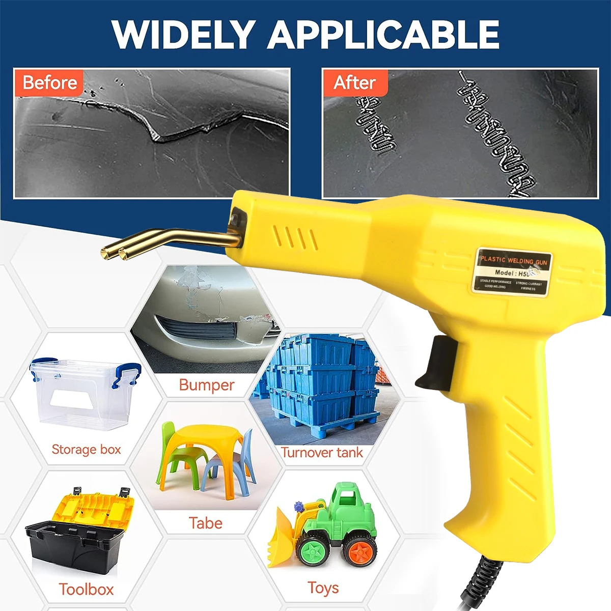 Plastic Welder, Multipurpose Fit, Quick Operation, Plastic Repair Welder Kit, More Comfortable Portable, An Ideal DIY Tool