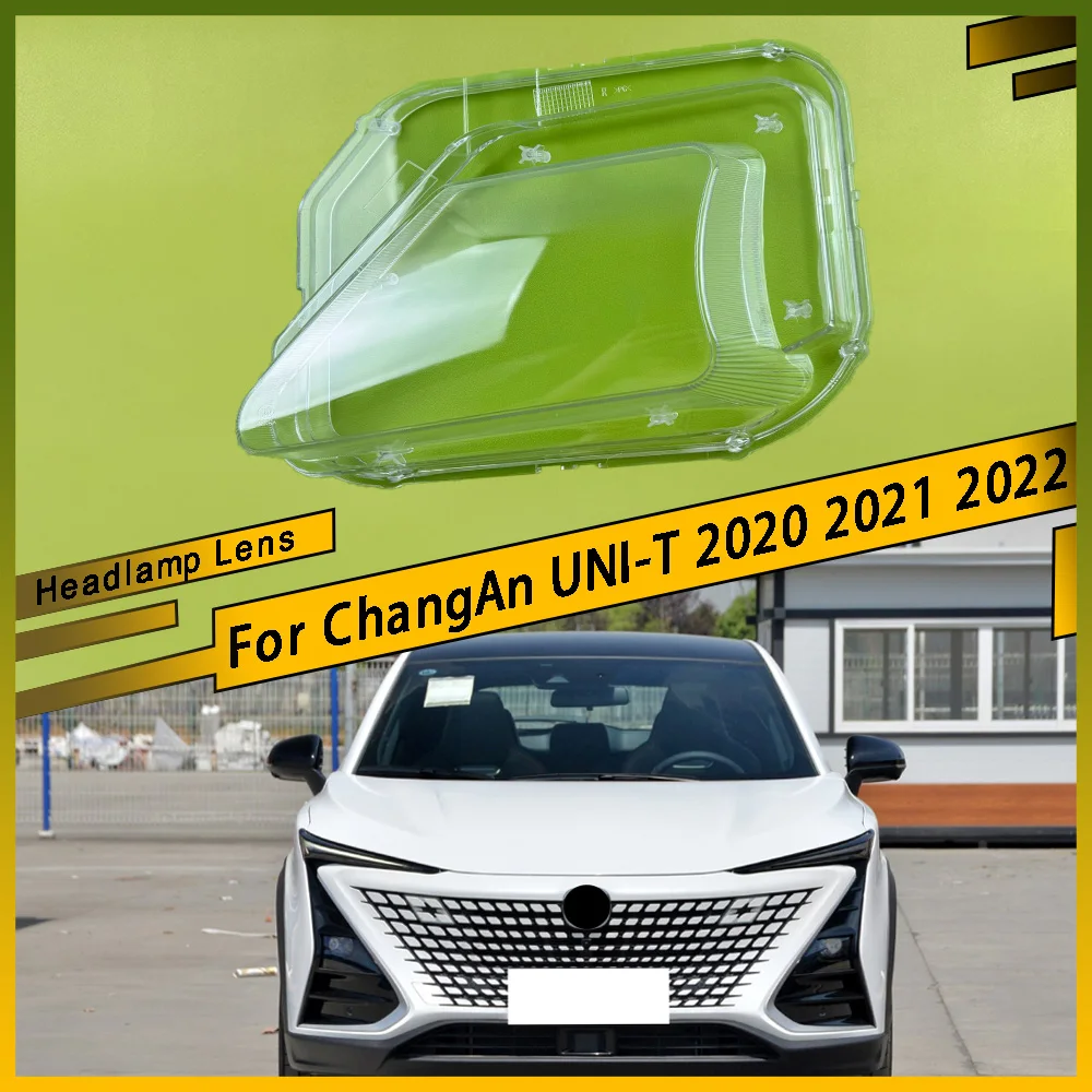 

Для Changan UNI-T 2020 2021 2022: Защитные колпаки для фар, передние накладки на фары, корпуса фар, стеклянные линзы для фар
