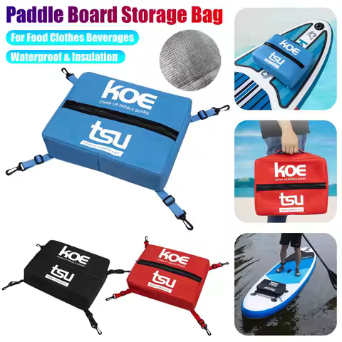 Paddle Board Storage Bag Waterproof Stand Up Paddle Board Deck Bag Sealed Food Clothes Storage Bag for Kayak Surfing Accessories