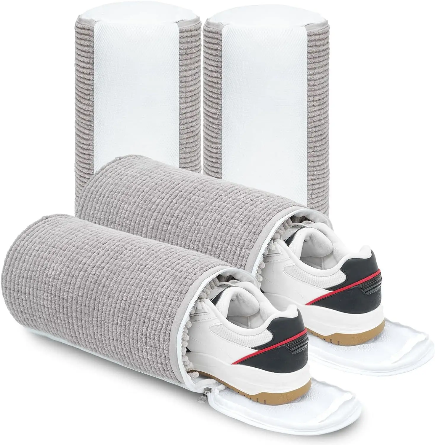 المحمولة رقيق الألياف حذاء رياضة أكياس الغسيل جديد الجانب سستة حقيبة الأحذية للغسالة الشنيل المخملية اصطف حقيبة غسيل الأحذية