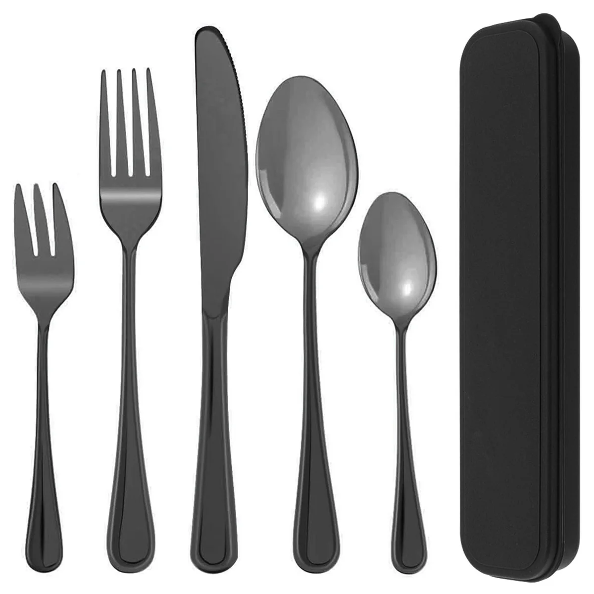 

Rust Resistant Portable Stainless Steel Flatware Set with Tableware Box for Home Daily