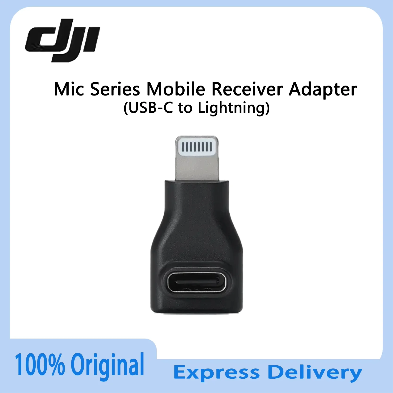Original DJI Mic Series Mobile Receiver Adapter USB C To Lightning For iPhone And Earlier Models For Audio Recording