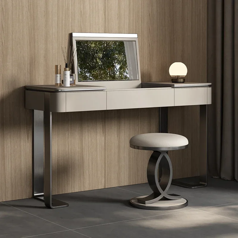 

Nordic Drawer Vanity Table Light Luxury Modern Stool Unique Makeup Stool Dressing Table Mirrors Design Coiffeuse Furniture Home