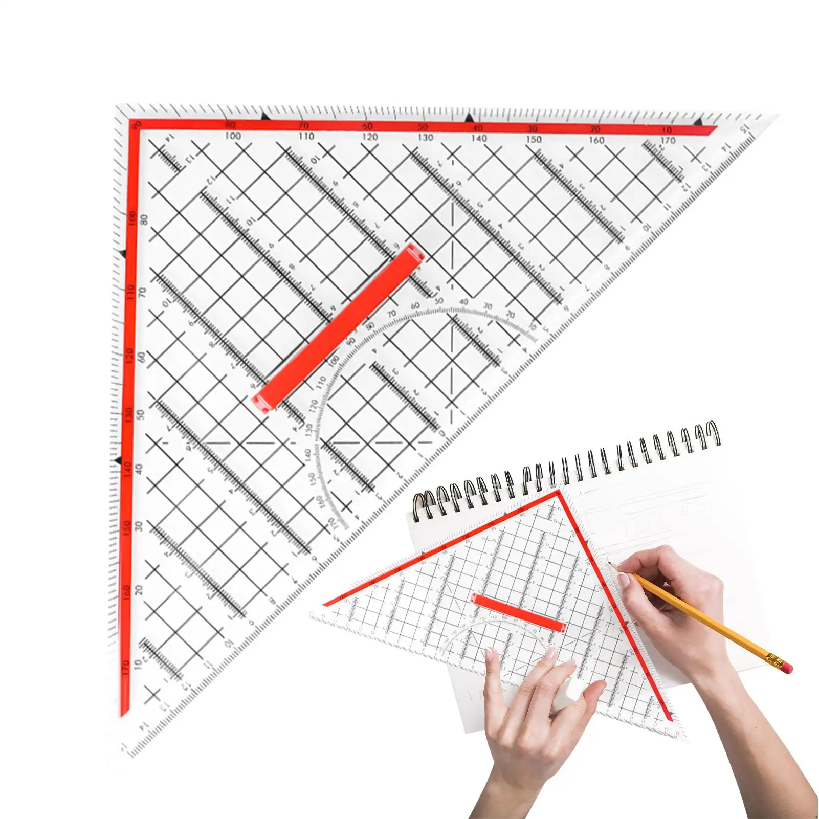 Isosceles Triangle Hand-drawn Triangle Board Professional Special Ruler Protractor Woodworking Interior Drawing Design