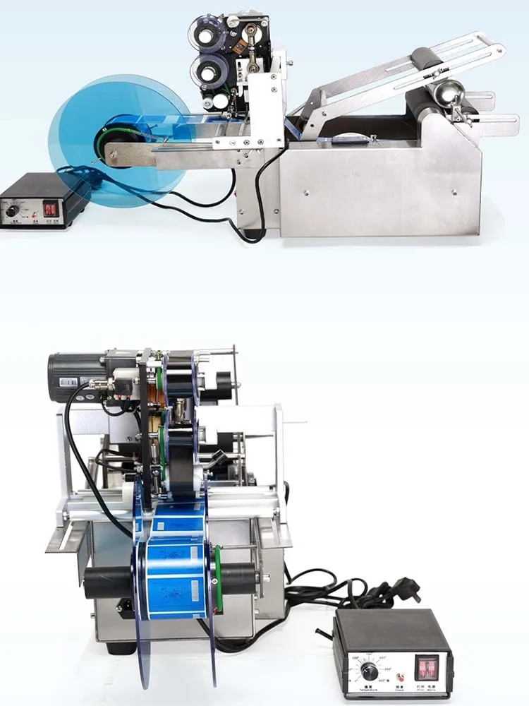 آلة وضع العلامات على الزجاجات المستديرة الأوتوماتيكية آلة الترميز آلة وضع العلامات على الملصقات ذاتية اللصق آلة تعبئة الملصقات على الدواسة Mac