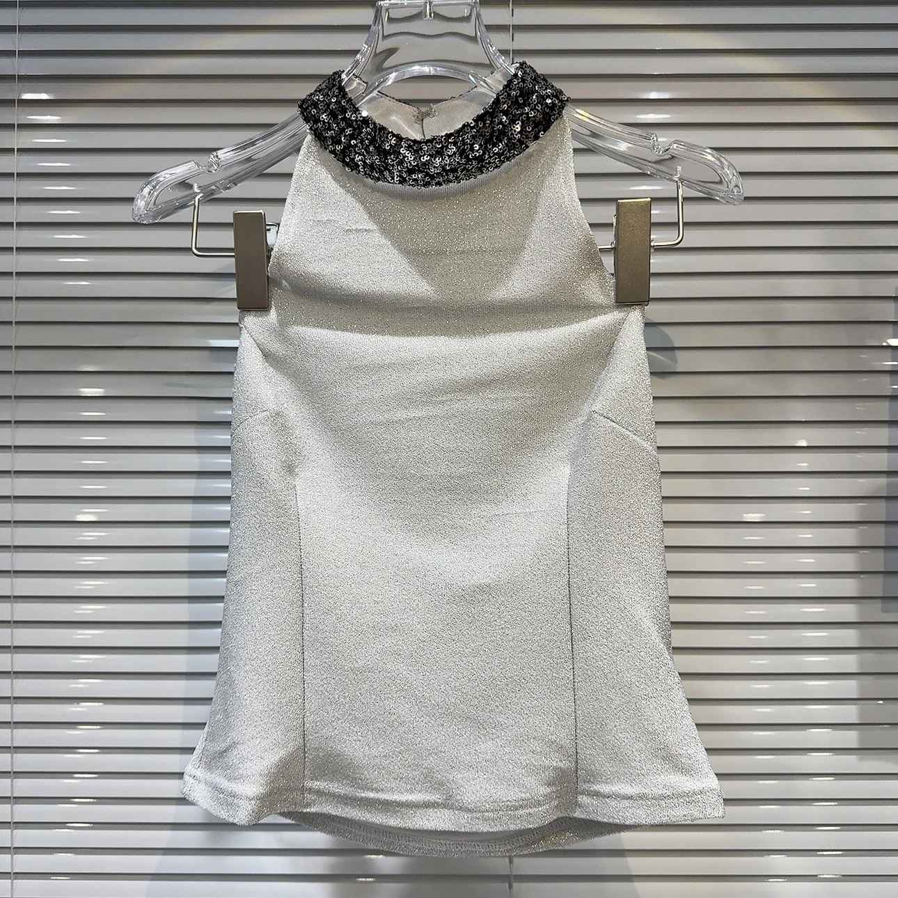 

Faionable Sequin Collar Vest Pure Color Wide Leg Pants Set for Ele Ladies Trendy Autumn 2025 Ne Hanging Design