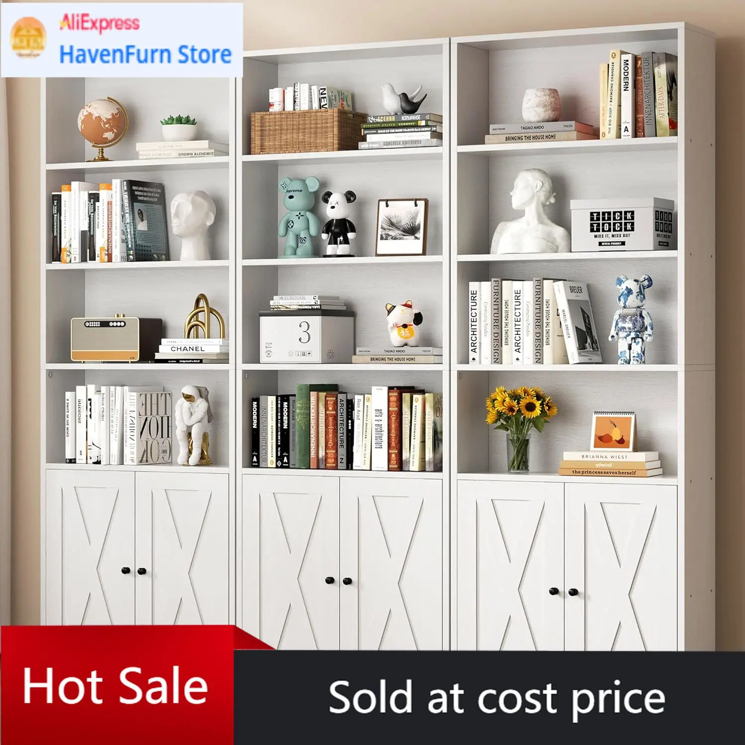 

Activity priceTall White Floor Standing 6 Shelf Display Storage Bookcase For Home Office Living Room Industrial Storage Shelves