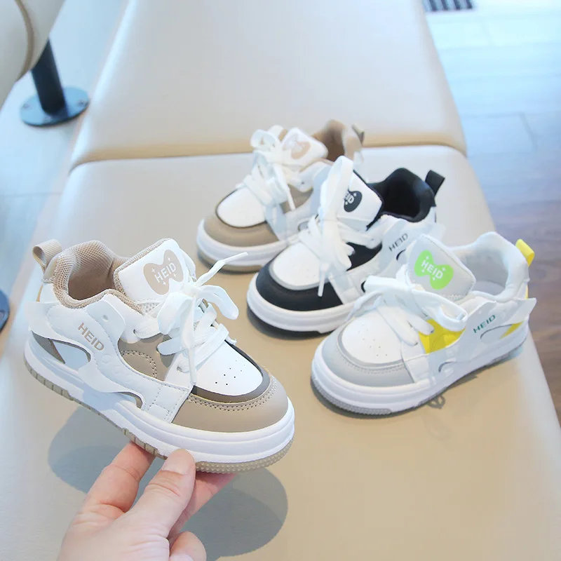

Kid Sneaker Autumn Color Block Skateboard Shoe Casual Girl Shoe Anti Slip Versatile Kid Shoes Fashion Tennis Female Girl Sneaker