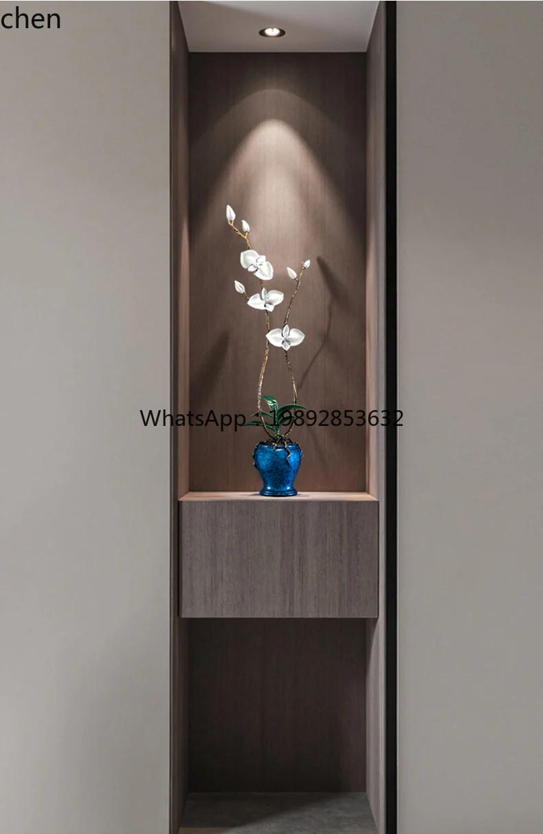 14-ww all-brass orchid ornament handicrafts living room entrance niche soft decoration living room decoration