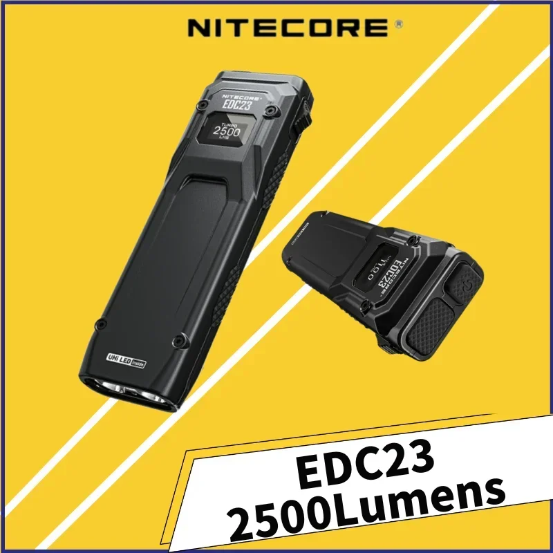 NITECORE EDC23 2500Lumens USB-C Rrchargeable EDC Tactical Flashlight Bulit-in 1500mAh Battery