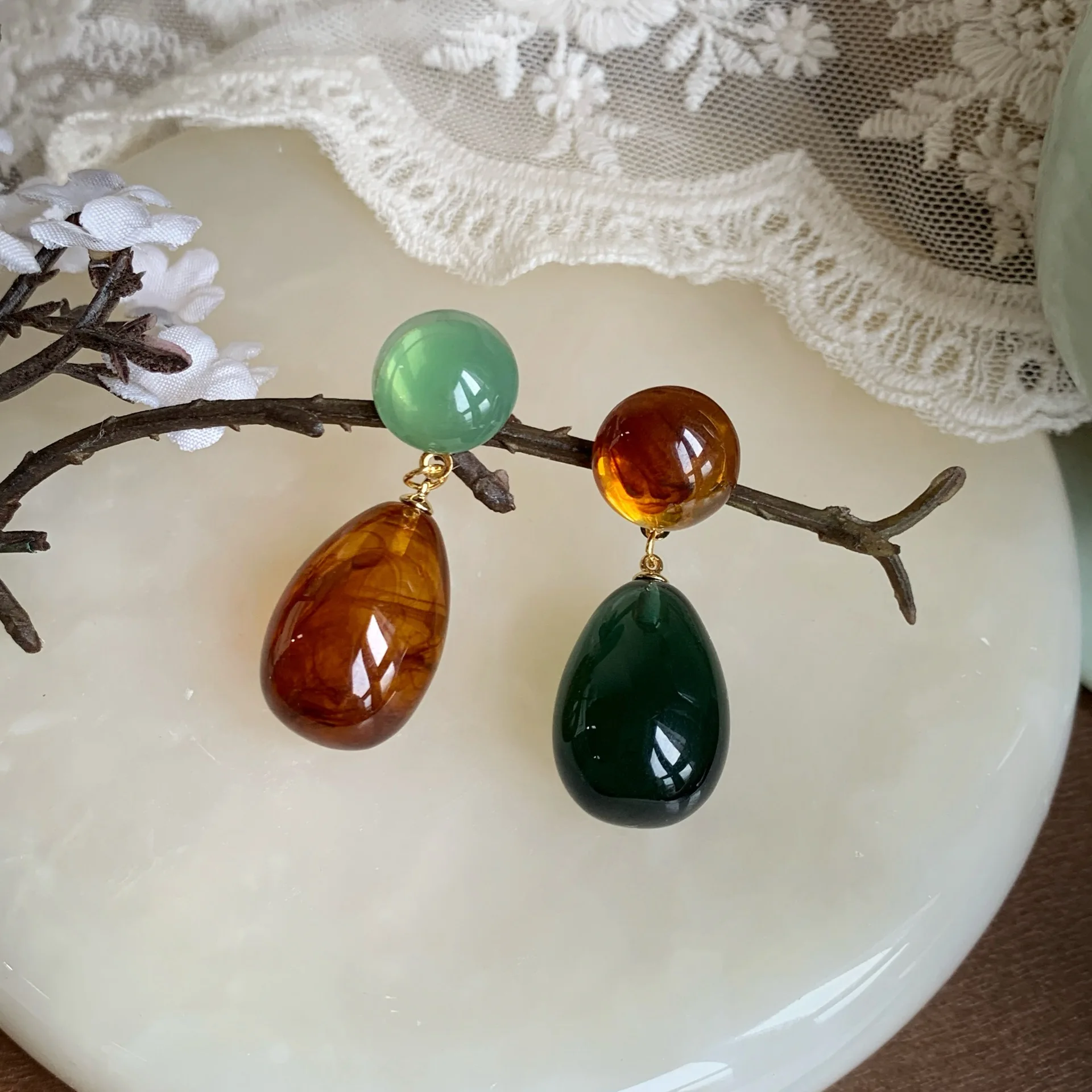 New Vintage Water Drop Earring - Vintage Fashion Style Female 评论和价格