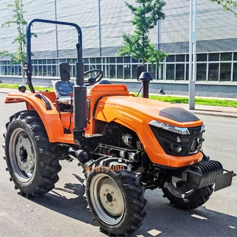 Cheap:Hot sale mini tractors 70hp agriculture four wheel farm tractor with backhoe and front loader