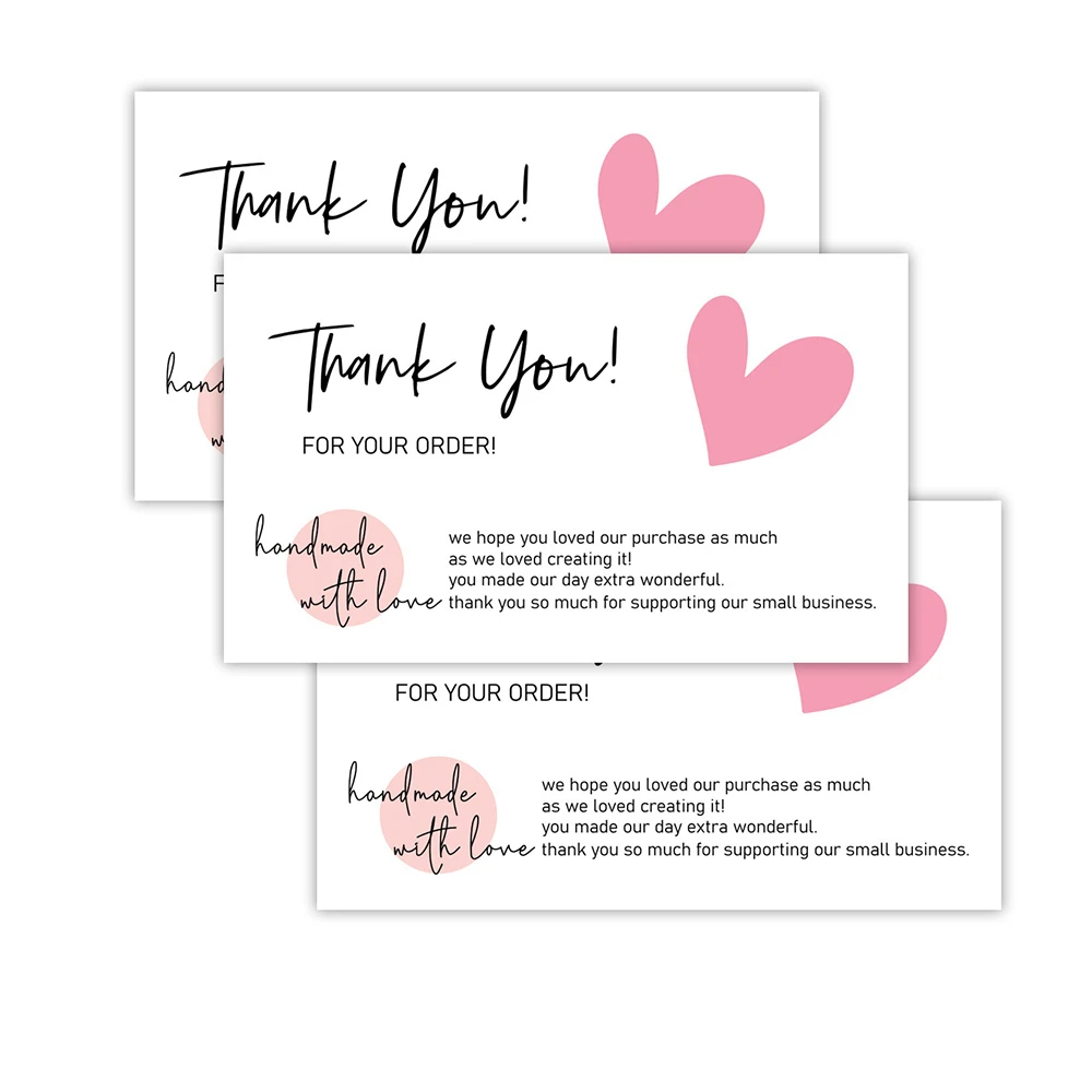 30pcs White Thank You Card Thank You For Your Order Card Praise Labels For Small Businesses Decor For Small Shop Gift Packet