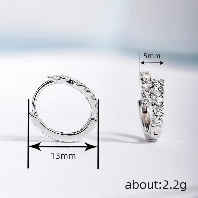 Huitan Trendy Women's Hoop Earrings Dainty Dazzling Cubic Zirconia Silver Color Crystal Circle Earrings Exquisite Female Jewelry