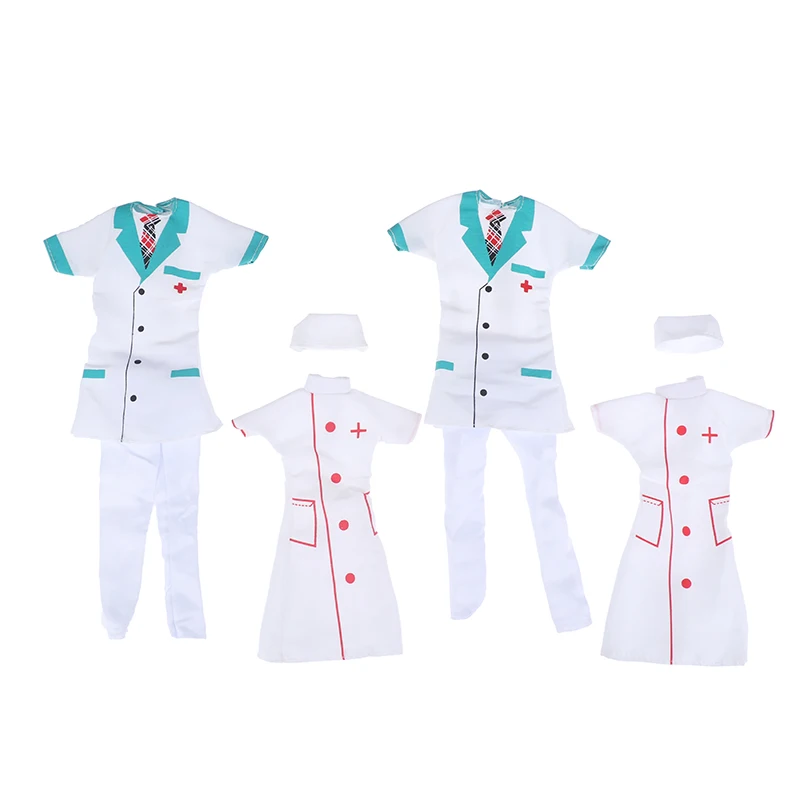 1/2pcs  Doctor Nurse Costume Scene Cosplay Doll Clothes For 11.5inch 27cm Doll Ken Doll Accessories Girl's Toys DIY