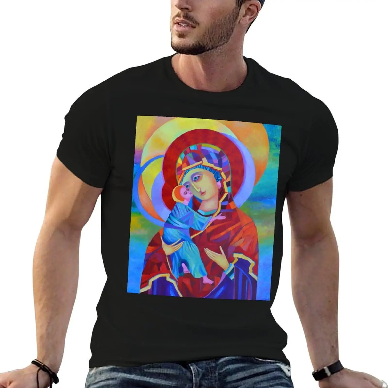 

man shirts Virgin for graphic funny man Mary t with t T-Shirt Child Child icon, Jesus and Madonna for shirts graphic