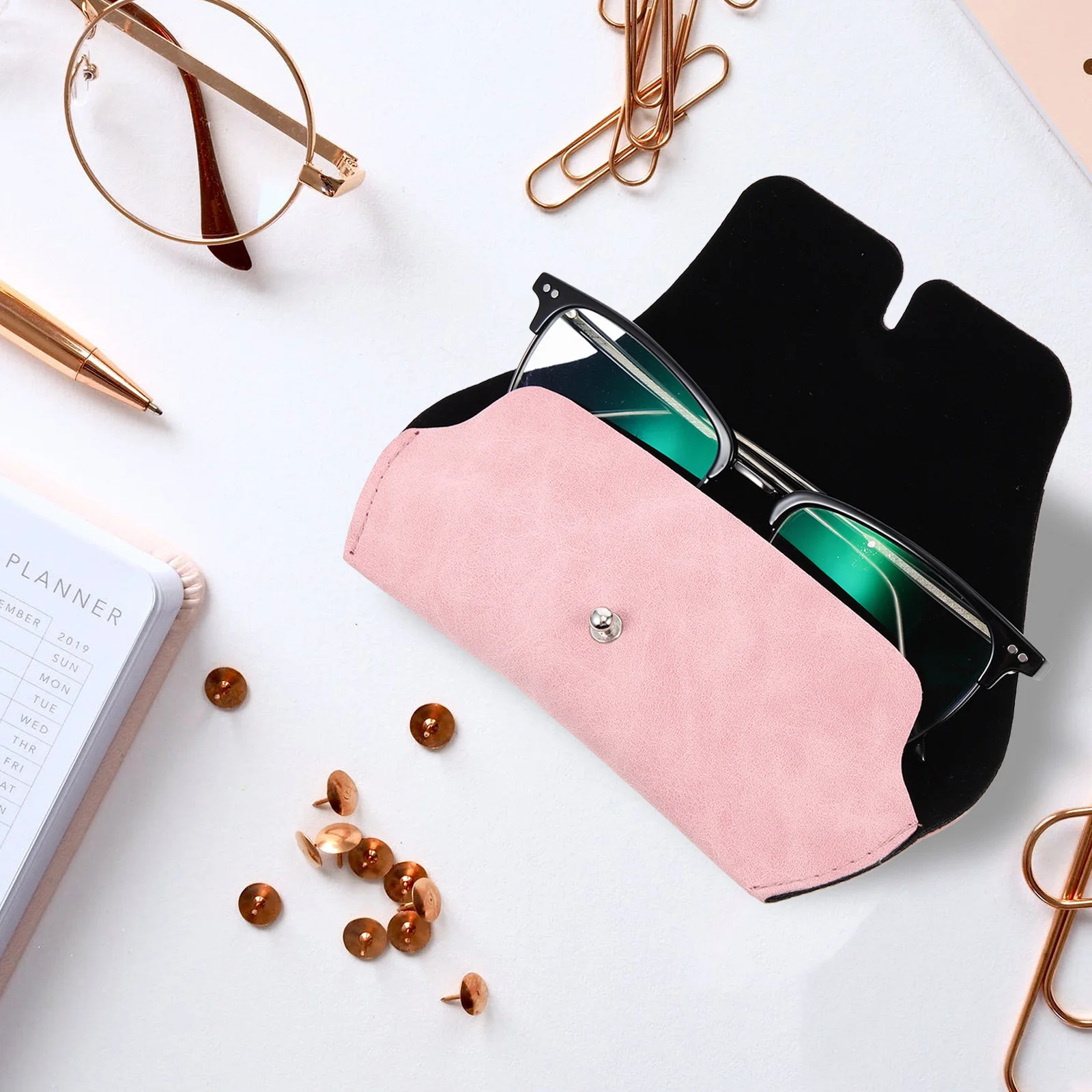 

2pcs Case Eyewear Household Eyeglass Case Storage Portable Wear resistant For Sunglasses Reading Glasses Accessories