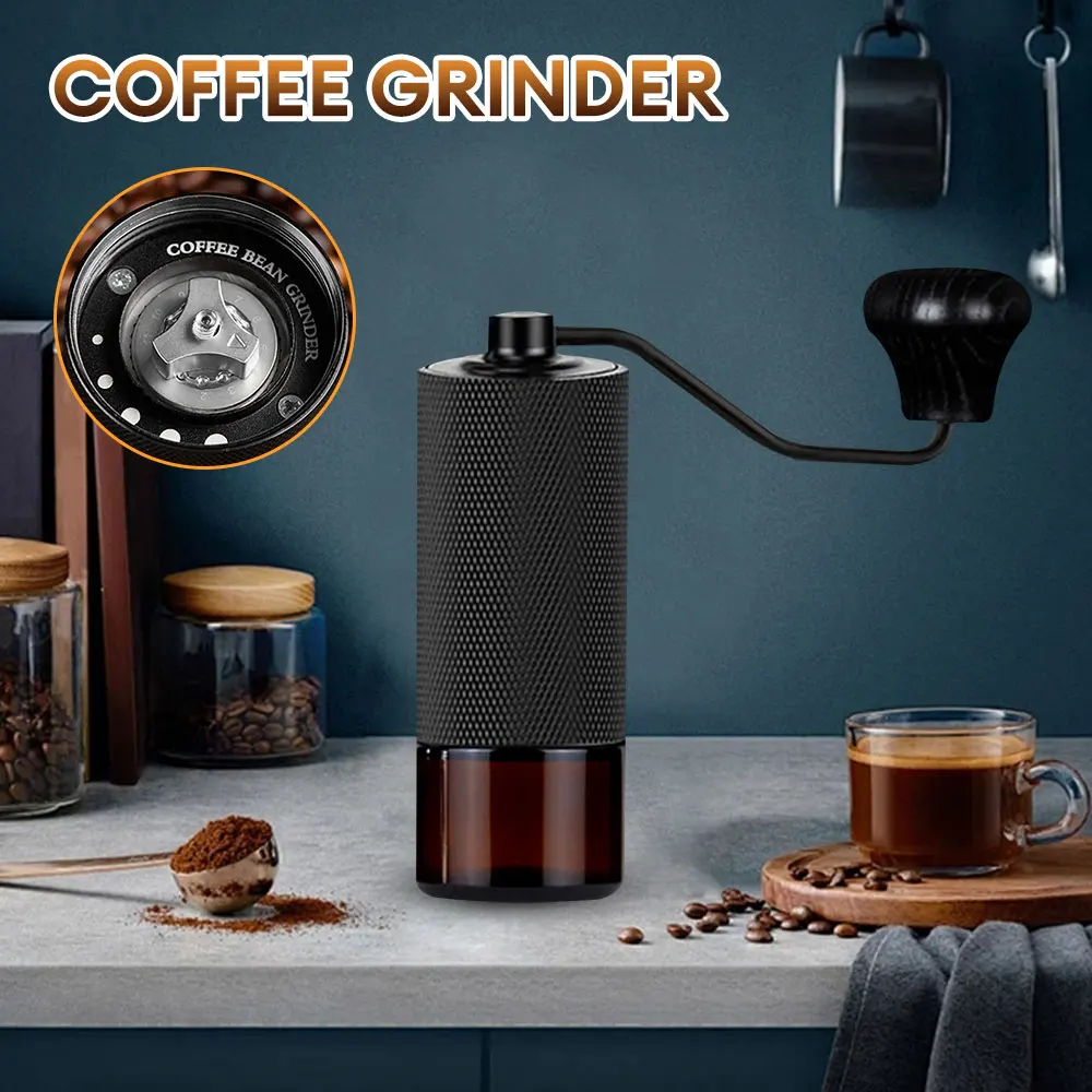 

Hand Bean Grinder Hand Coffee Grinder Manual Coffee Grinder Stainless Steel CNC Core Coffee Grinder Bean Coffeeware