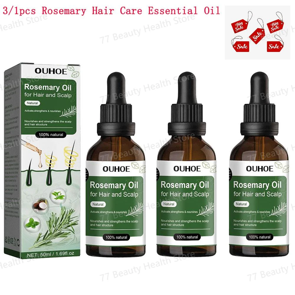 

3/1pcs Rosemary Hair Care Essential Oil For Hair And Scalp Hair Care Aromatherapy Essential Oil Diffuser Nourishing Hair scalp