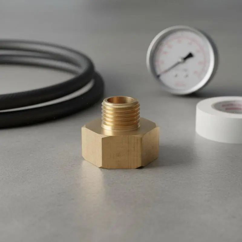 

Brass Reducer Adapter Thickened Brass Pipe Reducer NPT Thread Adapter Plumbing Hardware Easy to Install