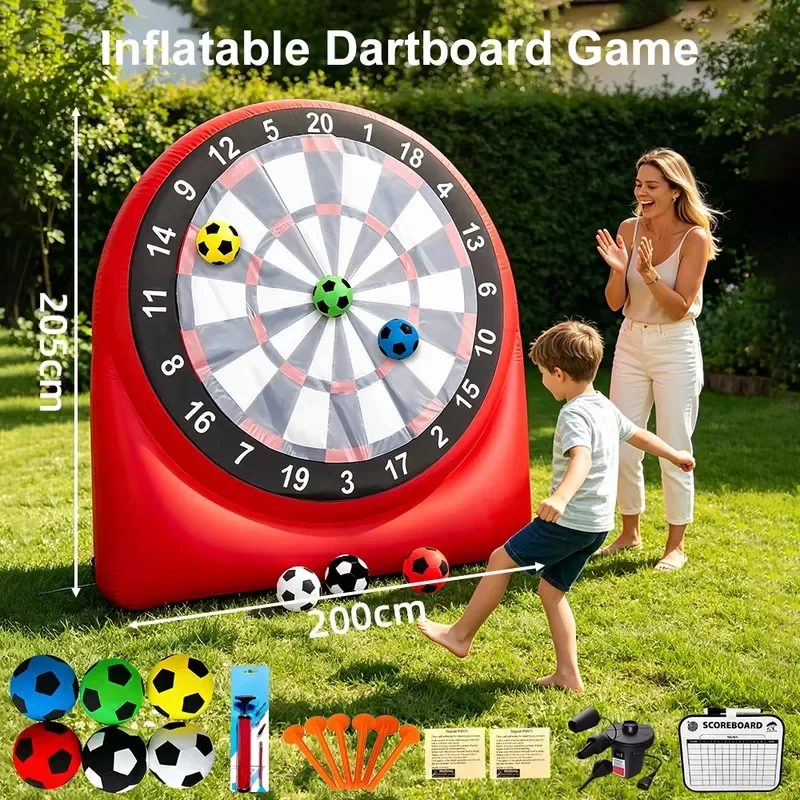 Recommended Products Outdoor Inflatable Kick Dart Game Set for Kids Garden Football Target & Kick Ball for Backyard Play