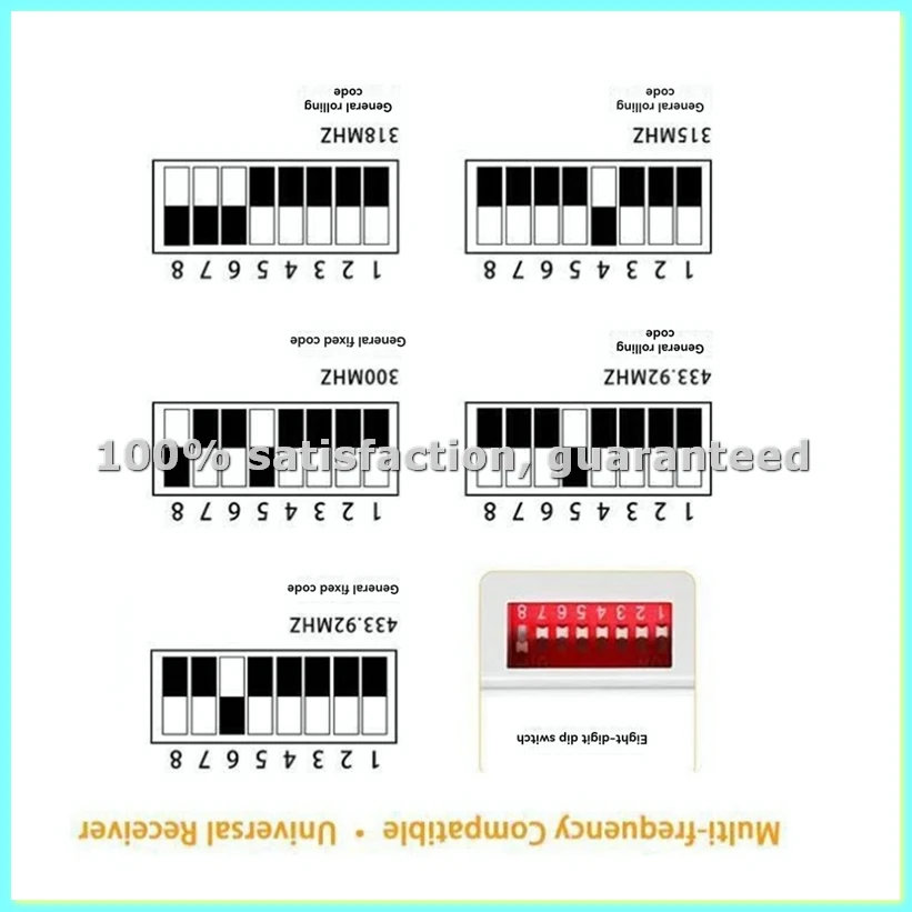 Tuya WiFi Garage Door Switch 280-915MHz Multi-Frequency Control Receiver AC DC 9-30V Universal with Nice Remote Control-ELEC
