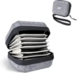 JJC Hard Shell Lens Filter Pouch Case for 10 Circular Filters Up to 67mm Dustproof  Water-Resistant Camera Lens Filter Pouch