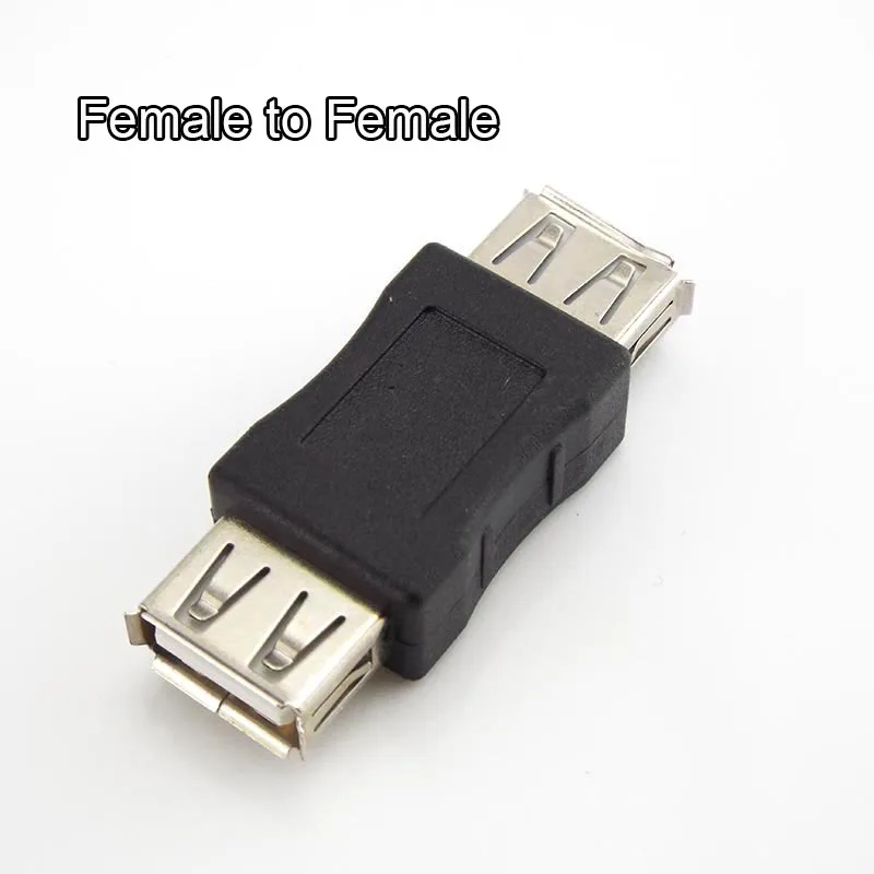 USB 2.0 Type A Female to Female Coupler Adapter USB Connector Male to Male Extender Cable Mini Changer Converter For PC Laptop D