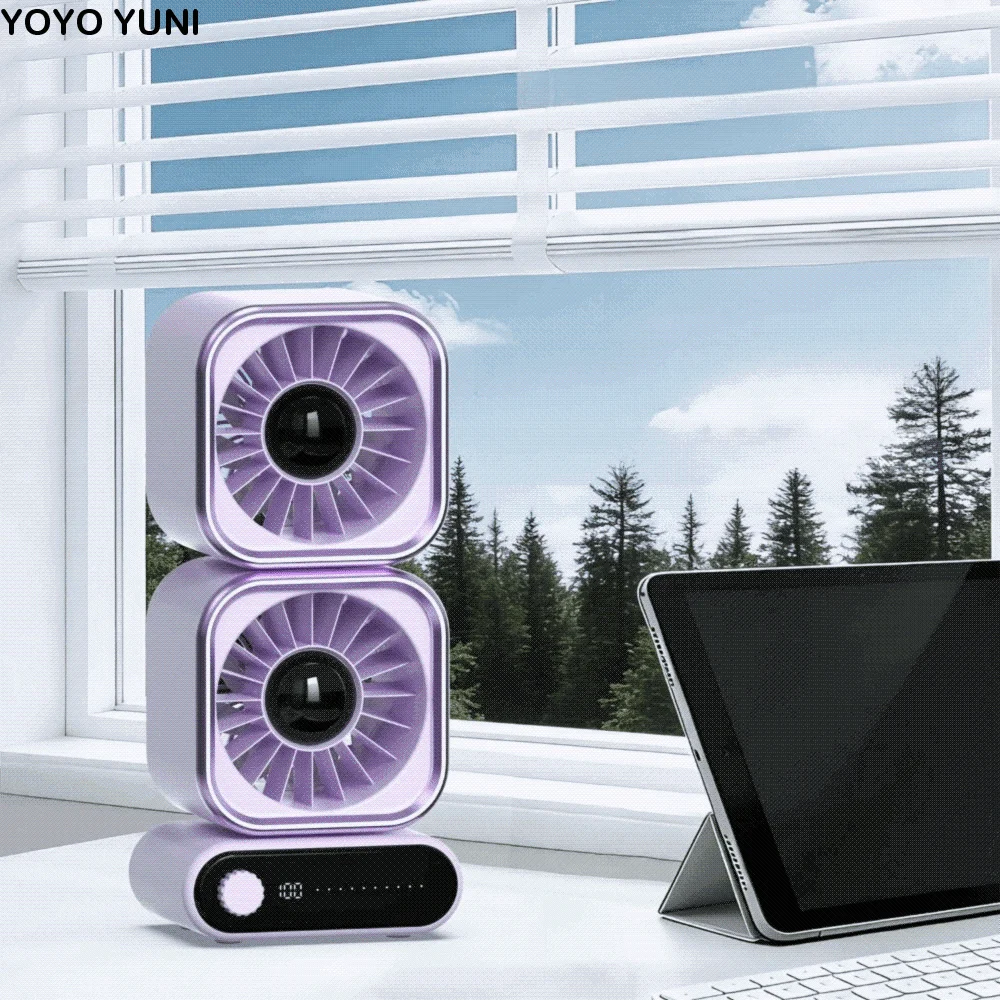 

Портативный мини-вентилятор с аккумулятором, бесшумная работа, мощный воздушный поток, настольный вентилятор, низкий уровень шума