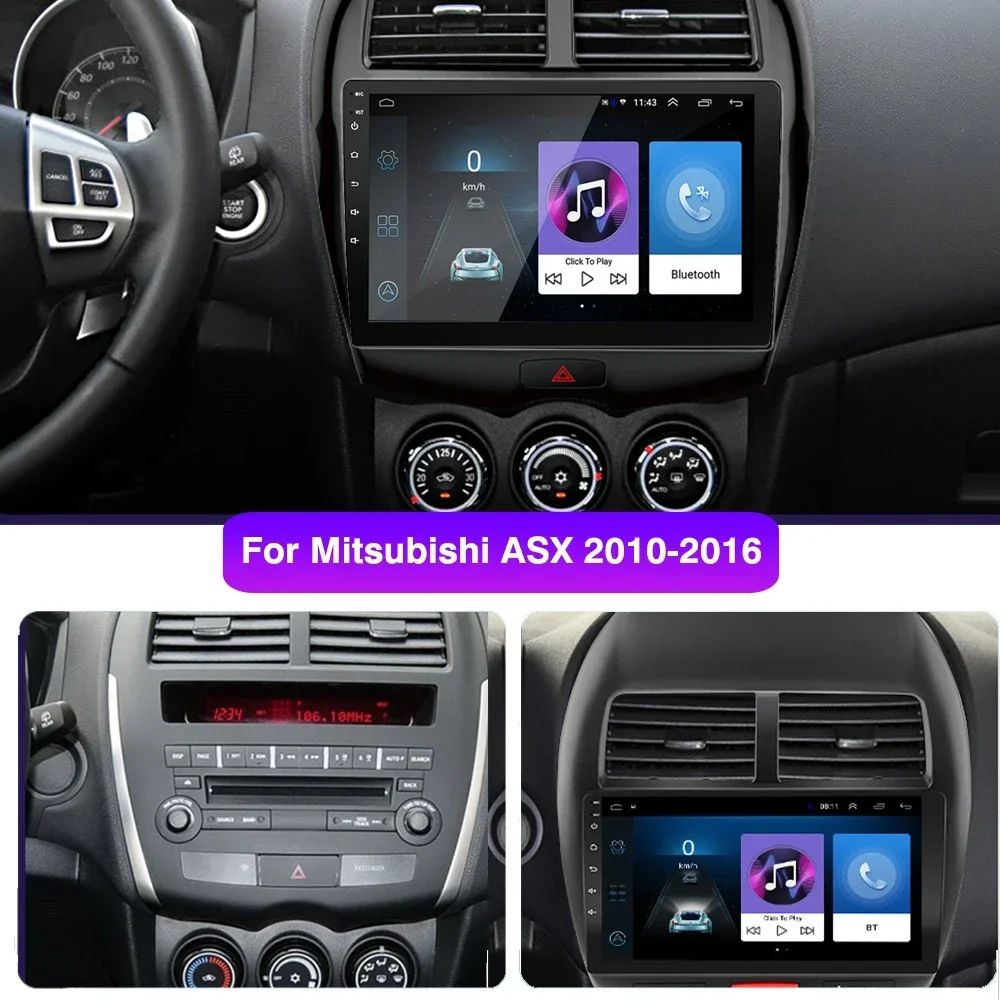 

Android 13 radio For Mitsubishi ASX 1 2010 - 2016 C4 Peugeot 4008 Car stereo Multimedia Video Player carplay Auto GPS Navigation