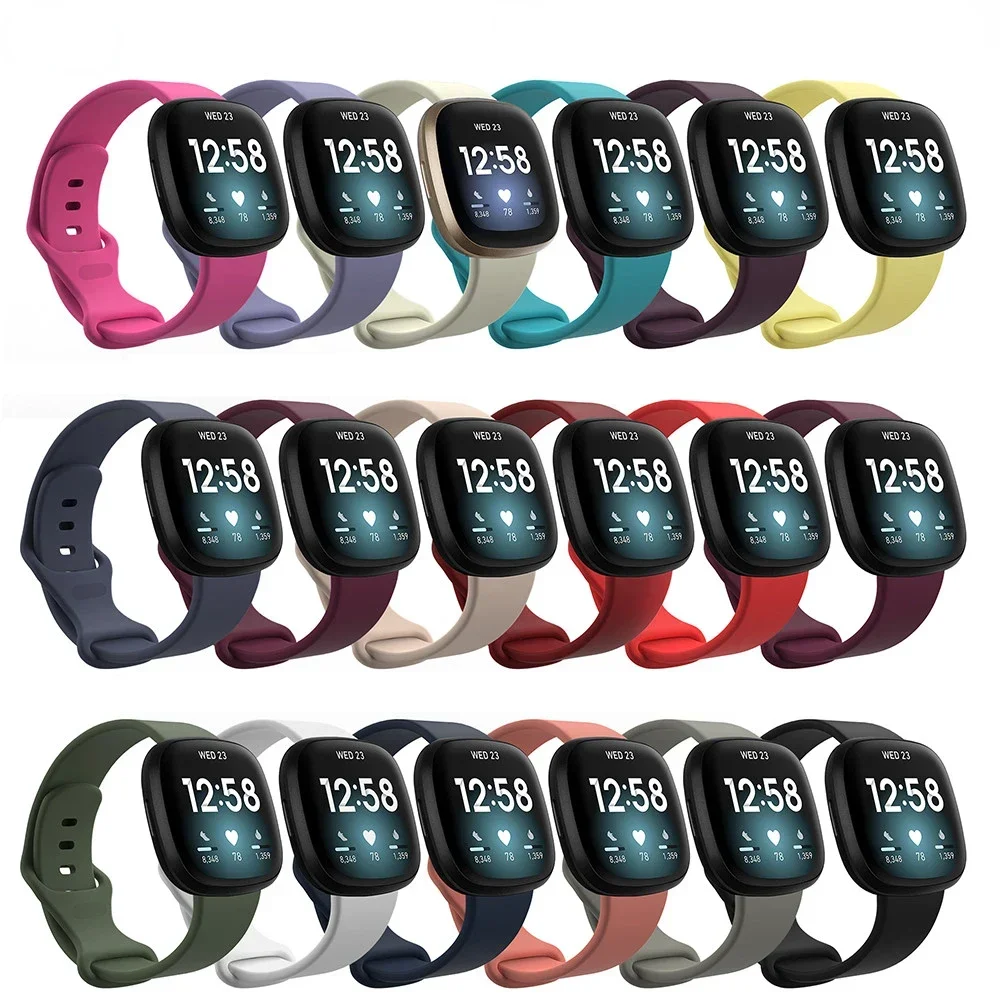 Soft Silicone Watchband For Fitbit Versa 3 4 sense Smart watch Sport bracelet Wristband strap For fitbit sense 2 Wrist band belt