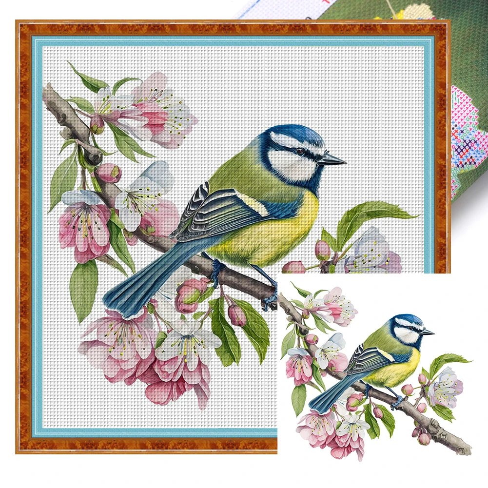 Full Embroidery Eco-cotton Thread 18CT Printed Animals Cross Stitch Kit Artwork