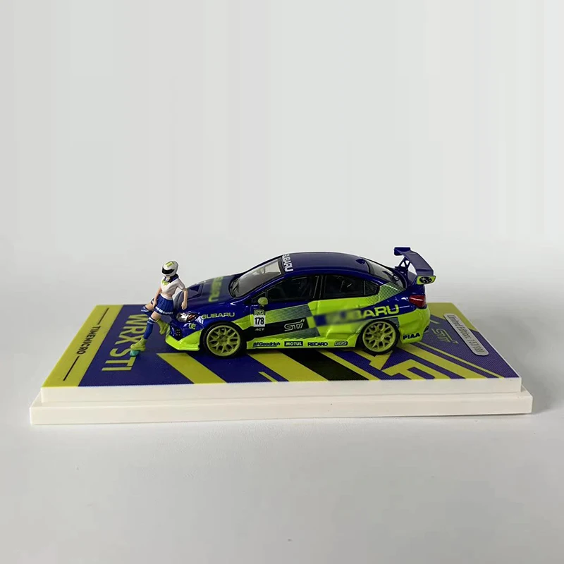 Time Micro 1:64 Model Car WRX-STI Alloy Die-Cast Vehicle Collection -Blue