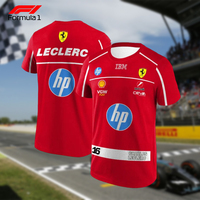 The Latest Summer Ferrari F1 Racing Team Uniform Top For Daily Outdoor Sports, Breathable And Sweat Wicking Quick Drying Top