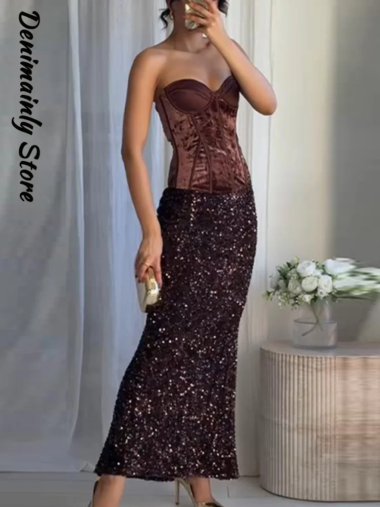 Sexy Lace Hollow Out Bandage Slim Waist Vest Women Strapless See Through Party Top 2025 Summer Lady Chic Street Vests image 5