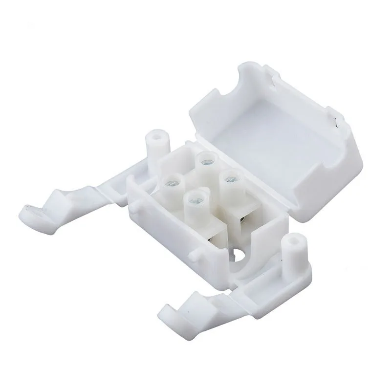 M608 Junction Box, White/Black, with 2-position Terminal Blocks, IP22 Indoor Lighting Junction Box