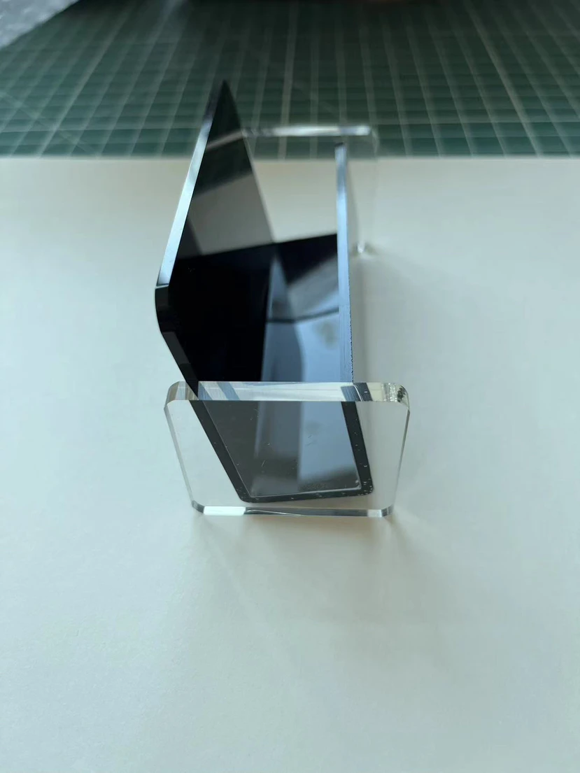 Acrylic Business Card Case Transparent Plastic Business Card Holder Storage Box Home Office Desktop Display Stand