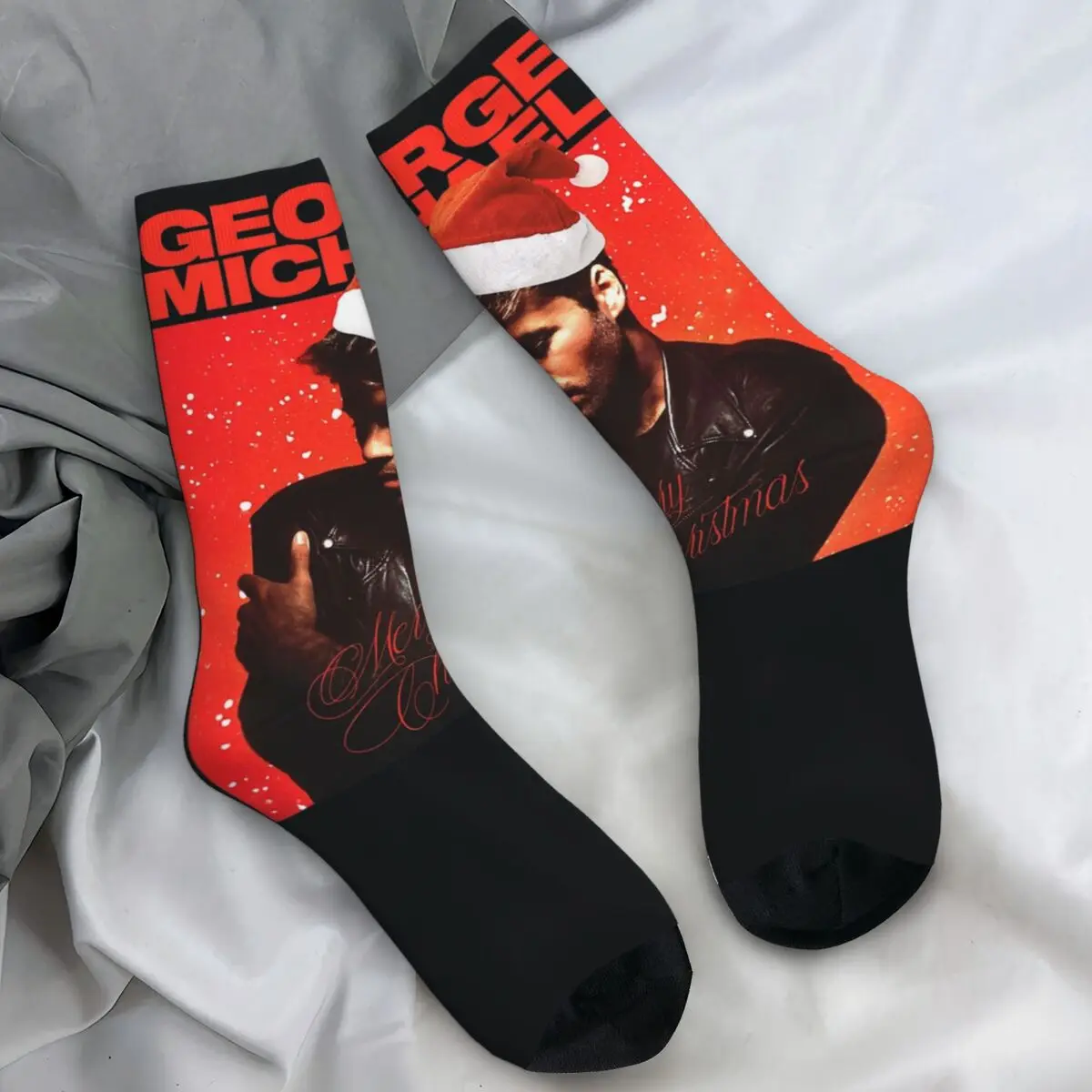 George Michaels Socks Legend Music Singer Elegant Stockings Autumn Non Slip Unisex Men Socks Soft Graphic Running Socks