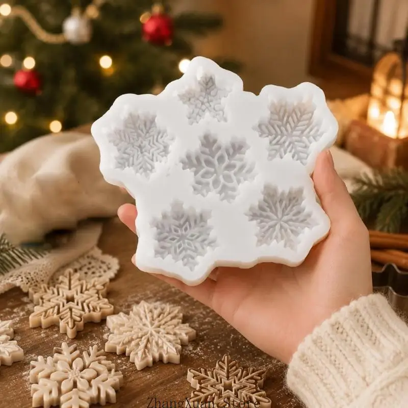 Christmas and Soap Casting Mould with Detailed Cavities for Seasonal Crafts and Warm Water Care Between Projects 3XUF
