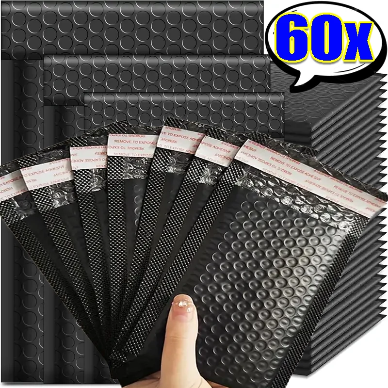 60/10Pcs Wholesale Black White Foam Envelope Bags Self Seal Mailers Padded Shipping Envelopes with Bubble Mailing Bags Packages