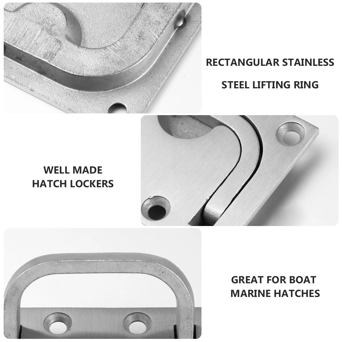 

2pcs Stainless Steel Flush Lifting Handle Marine Boat Hatch Pull Recessed Cabinet Drawers Large Size Ring Handle For Floor