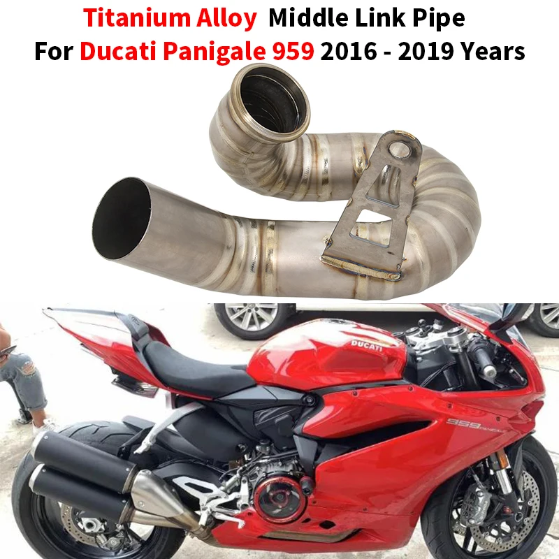 

Slip-On Titanium Alloy Middle Link Pipe Connect Original Muffler For Ducati Panigale 959 2016 - 2019 Motorcycle Exhaust System